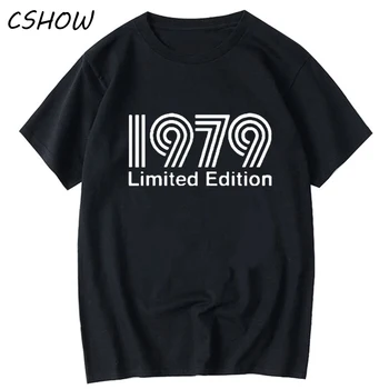 1979 מהדורה מוגבלת נוכח חולצת גברים ליום הולדת 40 מתנה עבור בעלי קיץ, שרוול קצר צוואר עגול כותנה מזדמן חולצת טי התמונה