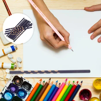 12 יח ' יצירתי עפרונות אופנה ילדים נייח ססגוניות עץ הפעוט המתנה התמונה