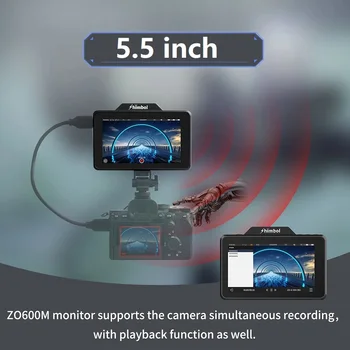 5.5 אינץ ' 5G Wifi אלחוטית צג וידאו עם חינם מפסק משדר מקלט 1000nit HDR השמעת הקלטה התמונה