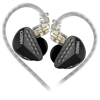 CCA HM20 Wired אוזניות 7BA+1DD אוזניות In Ear Monitor HiFi Music בס אוזניות ספורט אוזניות התמונה