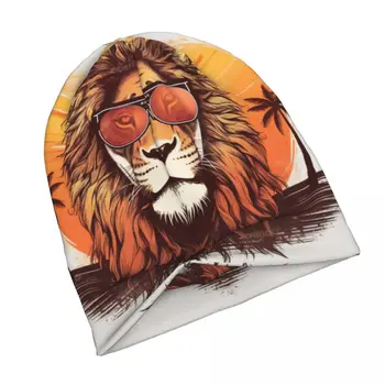 אריה דק ביני רטרו חיות עם משקפי שמש רחבים יוניסקס הכובעים ארבע עונות Kpop כובעים התמונה