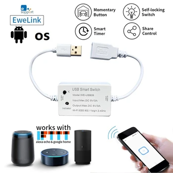 Ewelink חכם מתג WIFI בקר אוניברסלי מפסק שעון חכם החיים עבור מכשירי USB עבור Alexa, Google הביתה, 1 יח התמונה