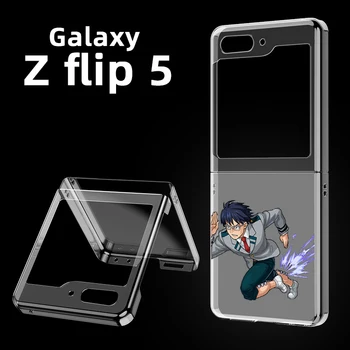 אנימה הגיבור שלי אקדמיה טלפון ברור Case For Samsung Galaxy Z Flip 5 3 4 קיפול Shell עבור Samsung Z Flip3 Flip4 קשה PC כיסוי התמונה