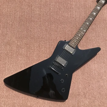 גיטרה חשמלית עם רוזווד סקייט אצבעות, לחקור גרסה, שחור חומרה, מפעל ישיר, משלוח חינם התמונה