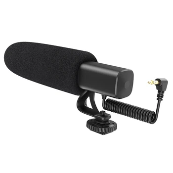 מצלמה מיקרופון מקצועי צילום ראיון מיקרופון הפחתת רעש מיקרופון עבור סוני ניקון קנון פוג ' י DSLRs התמונה