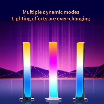 חכם RGB סימפוניה קול בקרת אור LED מוסיקה קצב עם אפליקציה לשליטה על הטלוויזיה לחשב משחקי שולחן עבודה עיצוב הסביבה איסוף המנורה התמונה