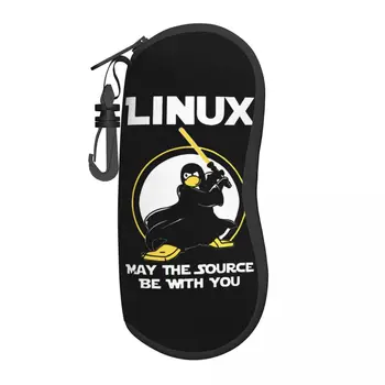 לינוקס אולי המקור להיות עם משקפיים במקרה פינגווין מתכנת מפתחים תכנות קידוד חנון קופסא לאחסון משקפיים תיבת התמונה