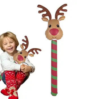 מתנפחים מקל שלג חג המולד סנטה מתנפחים מקל נייד מתנפח פטיש לפוצץ צעצועים לילדים, ילדים, בנים בנות. התמונה