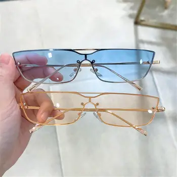 אופנה גוונים נשים משקפי הגנה UV400 משקפי שמש מתכת משקפי שמש עין חתול קטן מסגרת התמונה