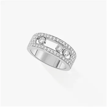 כסף סטרלינג 925 שלושה טבעת יהלום להעביר JOAILLERIE יוקרה בוטיק תכשיטים,מעודן אישית עיצוב,עבור גברים ונשים התמונה