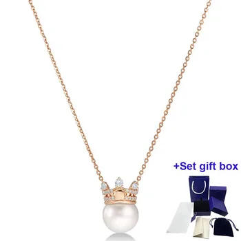 S צבע היהלום פרל רוז זהב, התליון חריטה אופנה אלגנטי שרשרת תכשיטים לנשים משלוח חינם התמונה