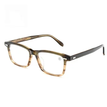 וינטאג ' בעבודת יד אצטט משקפיים מסגרת גברים אופטי משקפי שמש איכותיים מרשם רטרו משקפיים נשים מחזה התמונה