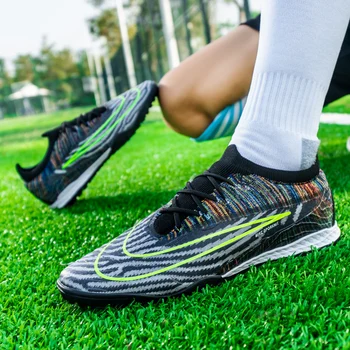 סי רונאלדו Chuteira נעלי כדורגל סוליות נעליים הסיטוניים חיצונית ללבוש עמידים משובץ נעלי כדורגל Futsal אימונים נעלי ספורט. התמונה