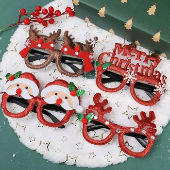 חג המולד Fasionable משקפיים מצחיק מעניין שובבה מתנה אביזר קישוט צבעוני מסגרת למשקפיים קריקטורה חמודה ציוד למסיבות התמונה