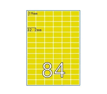 50sheet A4 להדפסה למות חיתוך תווית מדבקה בגודל A4 גיליון תווית דביק צהוב ירוק התמונה