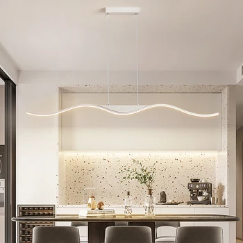 אמנות קו תאורה פנימית תליית מנורה מסעדה מתקן נורדי LED אור תליון האוכל בסלון קישוט הבית התמונה
