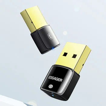 מתאם USB Plug and Play-Bluetooth תואם 5.3 עבור עכבר אלחוטי אוזניות מקלדת מוסיקה Audio מקלט משדר התמונה