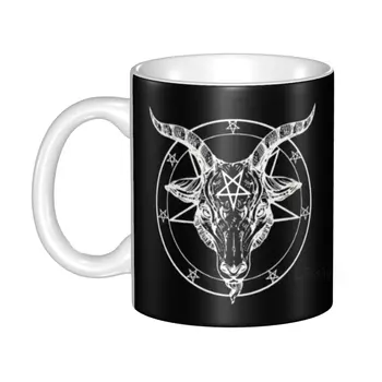 בפומט מחומש Satantic הנסתר כנסיית השטן העז גותי ספל קרמיקה משרד ביתי, כוס הקפה 11oz כוסות וספלים מתנות התמונה
