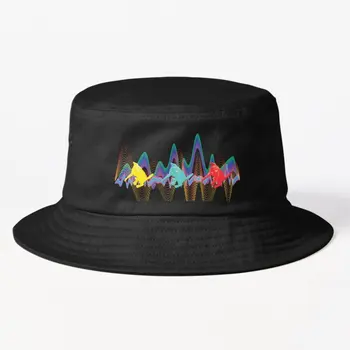 דיסקו פופ גורים דלי כובע דלי כובע מקרית אביב קיץ 
 נשים אופנה השמש מוצק צבע דייגים שחור חיצונית היפ הופ התמונה