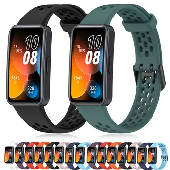 סיליקון רצועה עבור Huawei הלהקה 8 ספורט שעון חכם רצועה עמיד למים מתכוונן החלפת Wristbands עבור Huawei להקה צמיד 8 התמונה