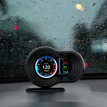 דיגיטלי מד המהירות במכונית OBD2 חכם מחשב מכונית מד אזעקה טמפרטורת המים מד טמפרטורת שמן מד התמונה