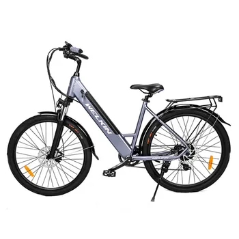 27.5 אינץ אופניים חשמליים לנשים בנות 48V 350W למבוגרים אופניים חשמליים עם סוללה נשלפת המחסן באירופה במלאי התמונה
