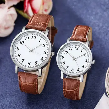 אלגנטי כמה שעונים ערבית מספרים שעונים גבירותיי קוורץ שעון יד מתנות עור PU להקה מאהבים מזדמנים שעון מתנות יום הולדת התמונה
