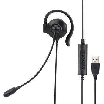USB Wired נייד המותקן על ראש מיקרופון האוזניות 3.5 מ 