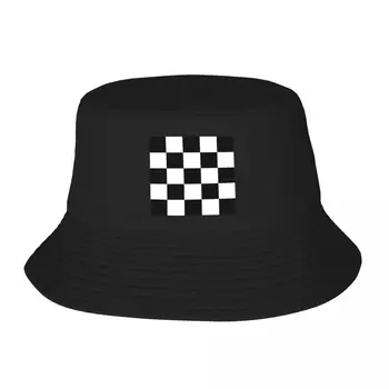 חדשות 2 טון שחור לבן שחמט סקא רטרו Mod Roundel דלי כובע כובעים מותאמים אישית רוגבי נשים כובע לגברים התמונה