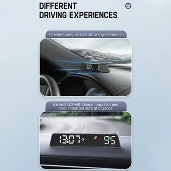 H500G האד המכונית Head-up Display HD קוד המכונית שולחן גובה מטר GPS USB מופעל על המכונית מד המהירות אביזרים עבור כל רכב התמונה