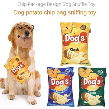מחמד צעצועים לכלב לרחרח צעצועים צ ' יפס קטיפה בקיעת שיניים להסתיר מזון דליפה צעצועי כלב לחיות מחמד אספקה התמונה