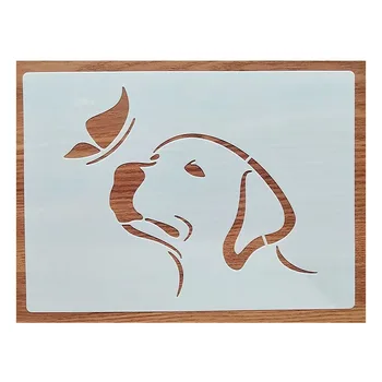 21*29Cm כלב תבנית לציור גרפיקה DIY שבלונות ציורי קיר אלבום צביעה הבלטה אלבום עיצוב שבלונות התמונה