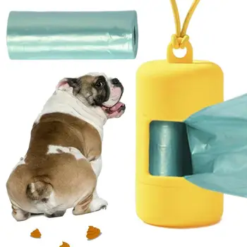 קקי של כלב תיק מתקן נייד פסולת לחיות מחמד מחזיק תיק עם גומייה כולל 1 גליל של דליפת הוכחה פסולת שקיות Pet שקיות קקי התמונה