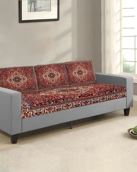 בציר פרח הודי בוהמיה ספה כרית מושב כיסוי הספה מגן למתוח רחיץ נשלף ספה כיסוי אלסטי הכיסויים התמונה