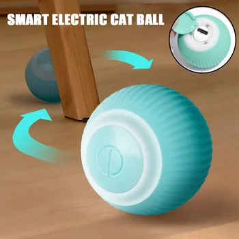 חתול אינטראקטיבי 2023 הכדור חתלתול חשמלי עבור משחקים מקורה צעצועים לחתול הדרכה עצמית עוברת גלגול אוטומטי צעצועים חכמים חתולים התמונה