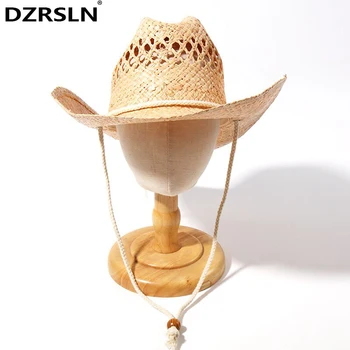 מוצר חדש קיץ רפיה שמש כובעים עבור נשים כובע בוקרים חיצונית חלול-חוף UV הגנה כובע רצועת אופנה ג ' אז כובע התמונה