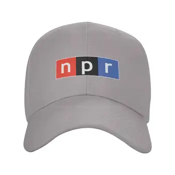 NPR לוגו מודפס גרפי מותג לוגו באיכות גבוהה ג ' ינס כובע סרוג כובע כובע בייסבול התמונה
