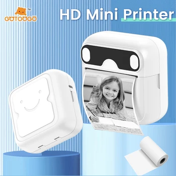 מיני מדפסת כיס ניידת מדפסת תרמית,עבור אנדרואיד או iOS APP, BT Inkless מדפסת מתנה עבור ילדים, חברים התמונה
