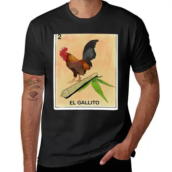 חדשים אל Gallito מקסיקני Loteria חולצת טי-שירט גרפיקה החולצה הענקית חולצה ייבוש מהיר חולצת גברים גרפי החולצות. התמונה