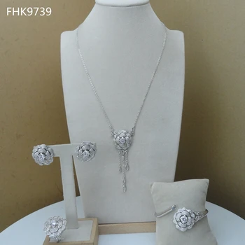 Yuminglai תלבושות אופנה דובאי תכשיטים ואביזרים באיכות גבוהה מצופה זהב גבירותיי סט תכשיטי FHK9739 התמונה