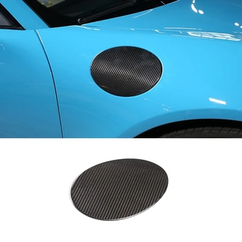 עבור פורשה 718 2016-2019 911 2012-2018 יבש סיבי פחמן ברכב מיכל דלק כובע דקורטיבי, חיפוי חיצוני החלפת אביזרים התמונה