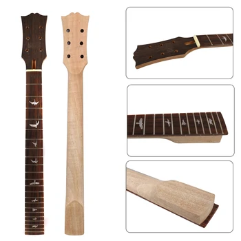 L10 עשוי עץ מהגוני גיטרה חשמלית הצוואר 22Fret 24.75 אינץ רוזווד Fretboard לא גמורים #L3 התמונה