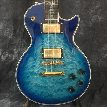 חדש באיכות גבוהה גיטרה חשמלית שבלול, שבלול פרח משובץ גיטרה חשמלית סקייט אצבעות, כחול פרחים גדולה. משלוח חינם התמונה
